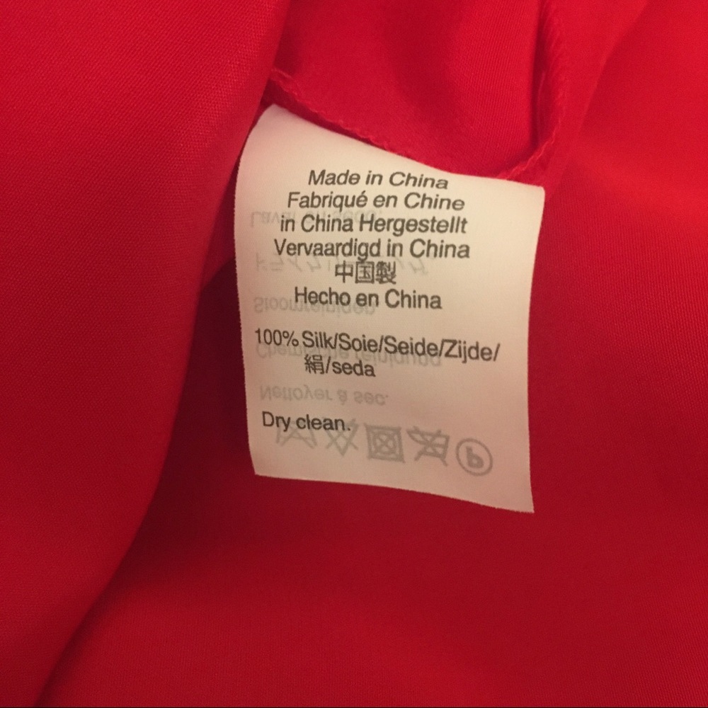J.Crew Red silk pocket blouse - Picture 10 of 11